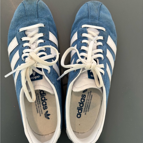 Adidas Tokyo Blue and White Suede Sneakers - Picture 4 of 5